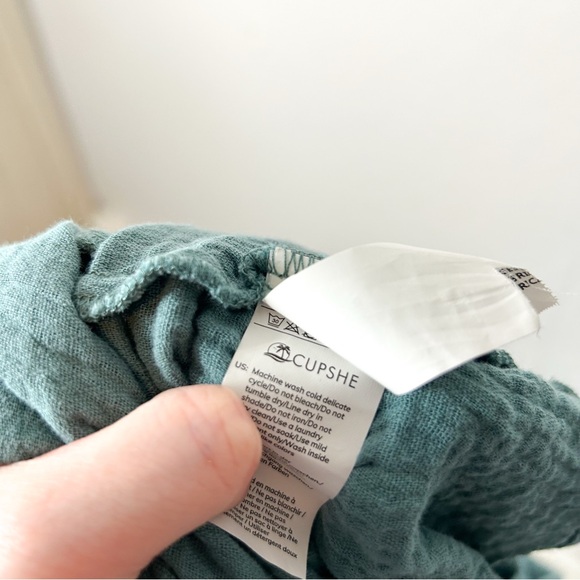 Cupshe Patch Pocket Pinafore Romper Aqua Teal Blue Large L - Picture 10 of 10